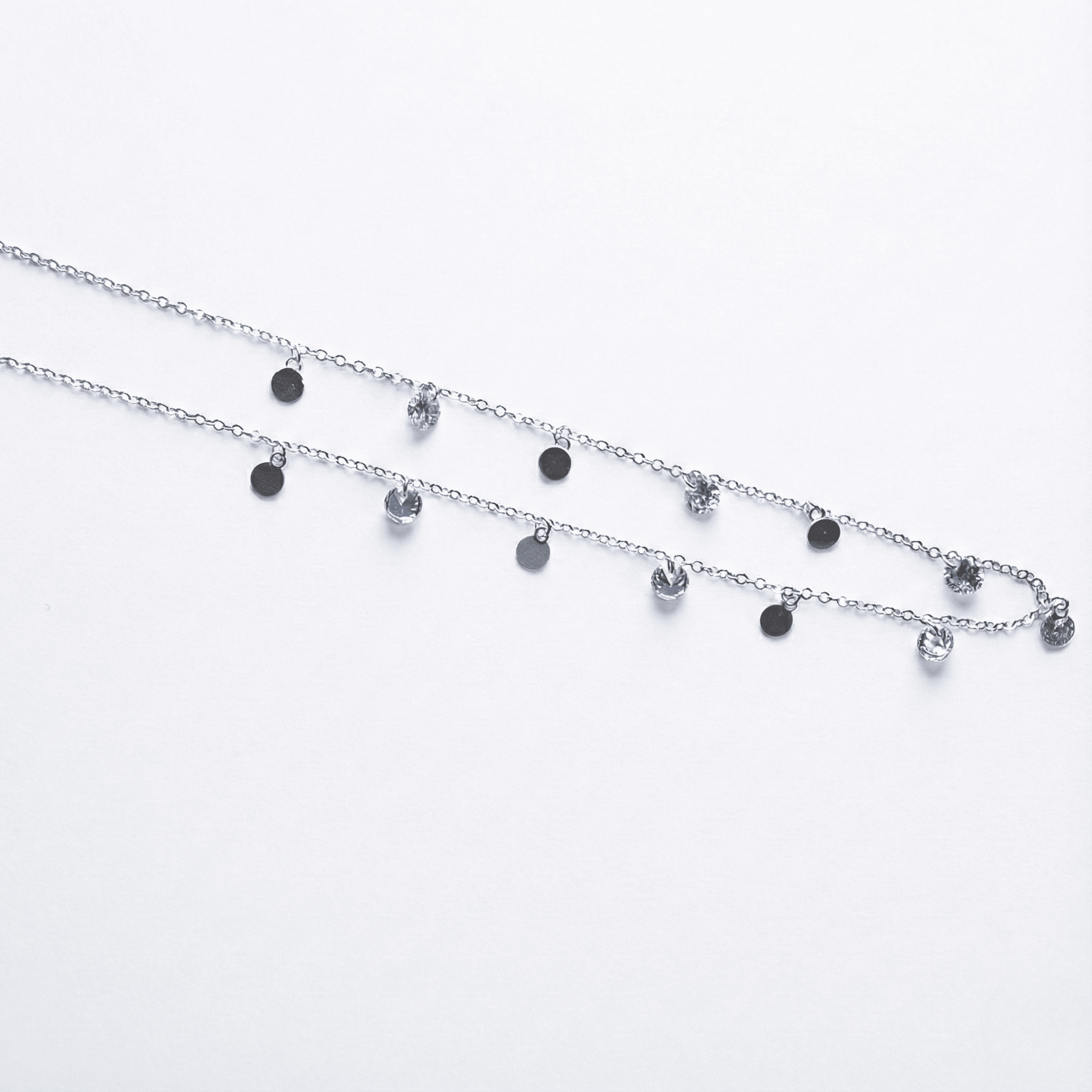 Collar cristales y piezas espejo