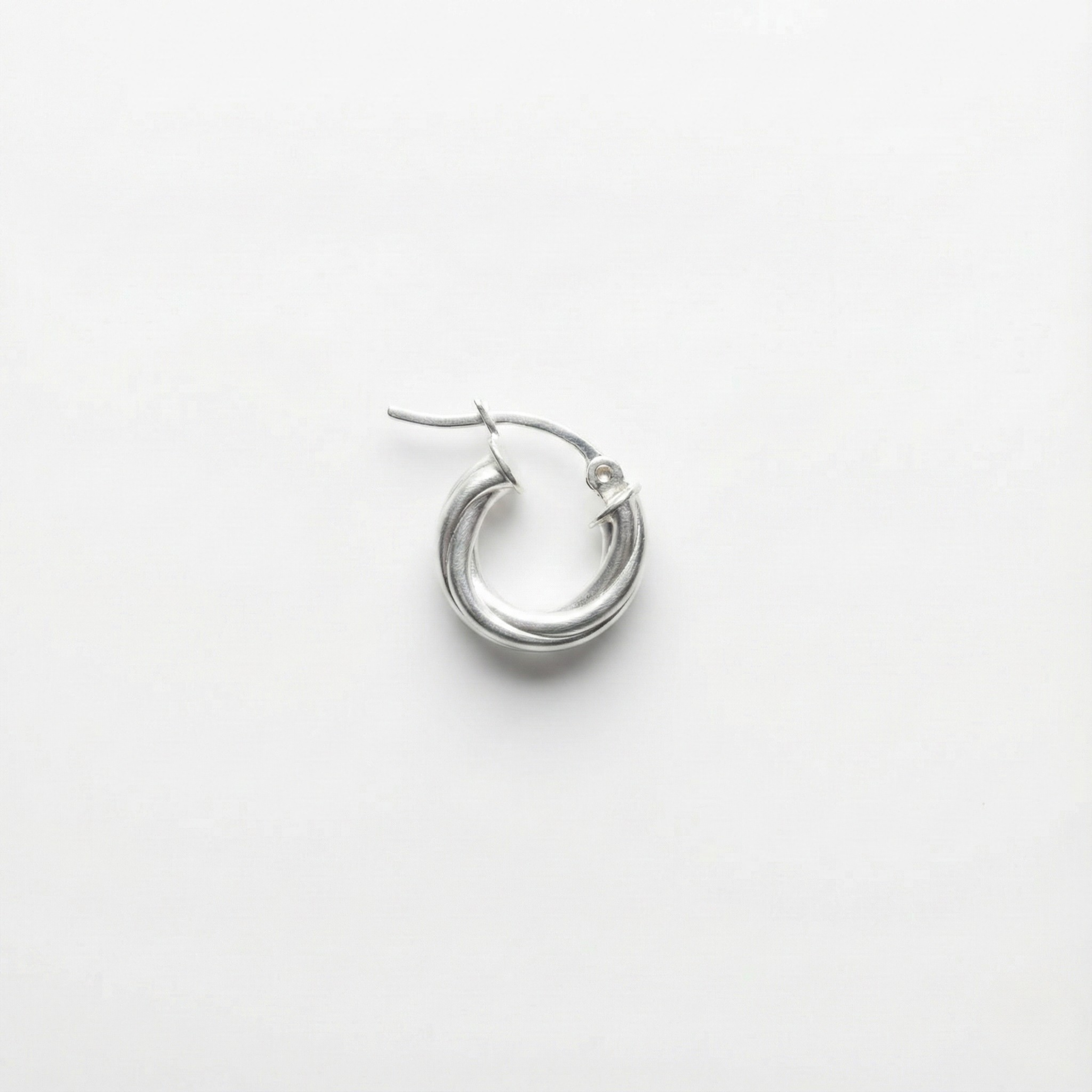 Arracadas Huggies Chunky Twist en Plata