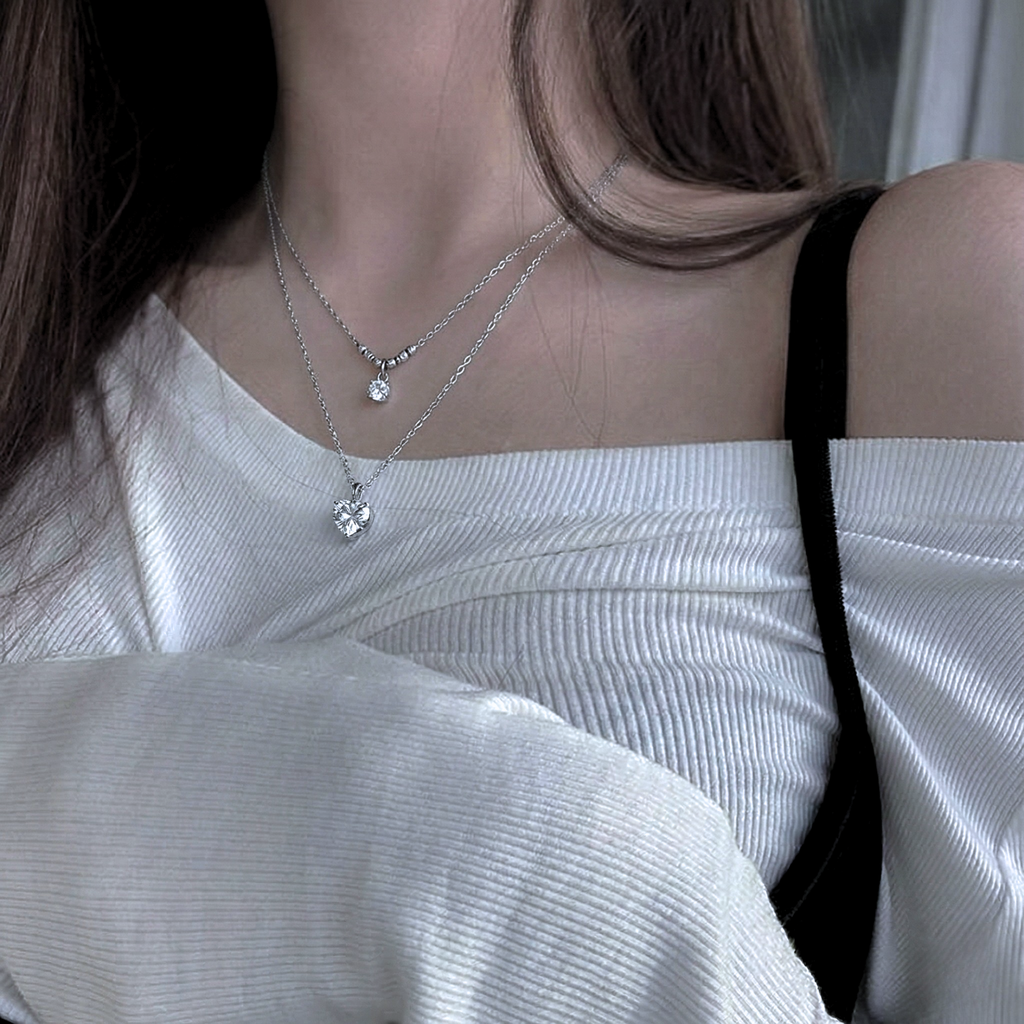 Collar doble cristal