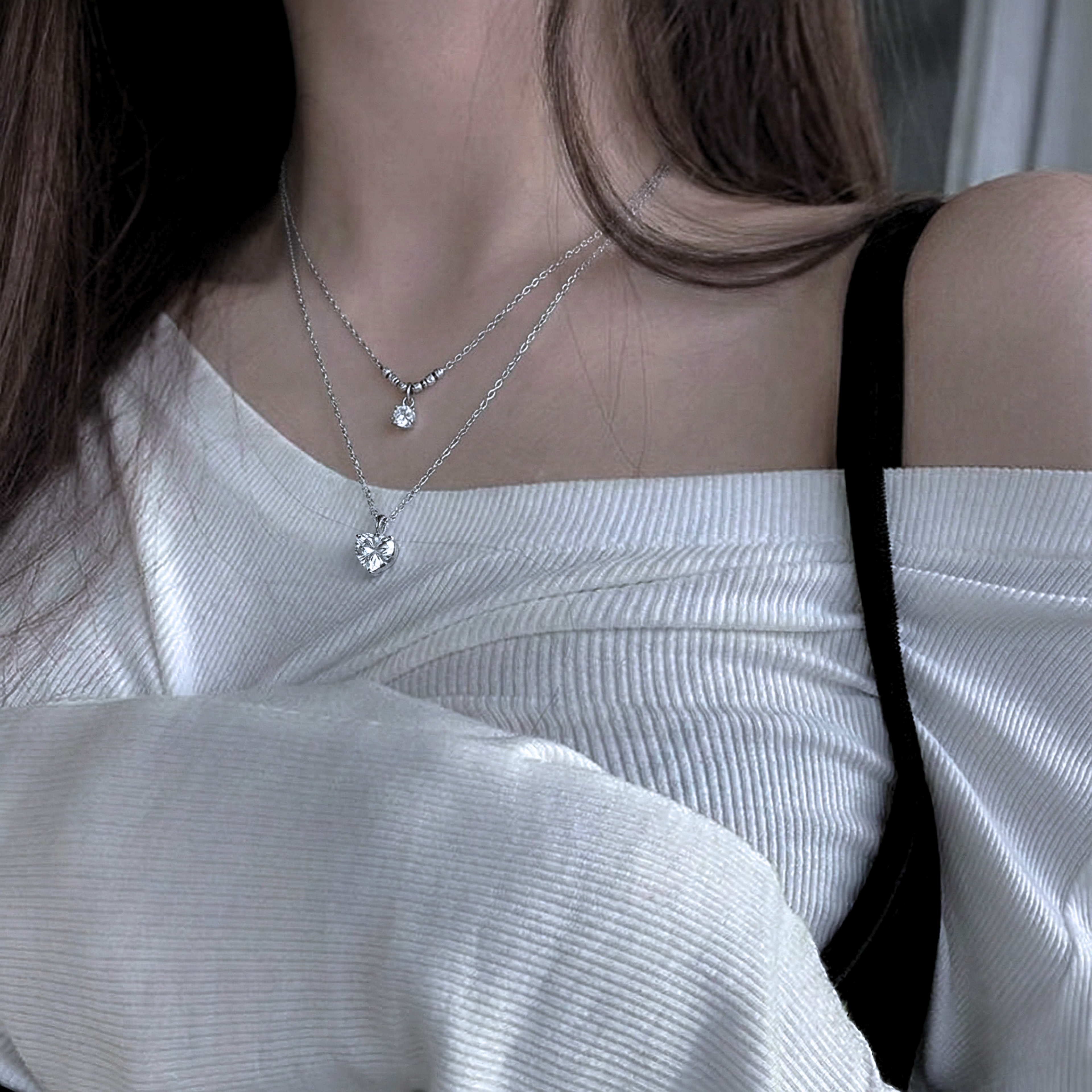 Collar doble cristal