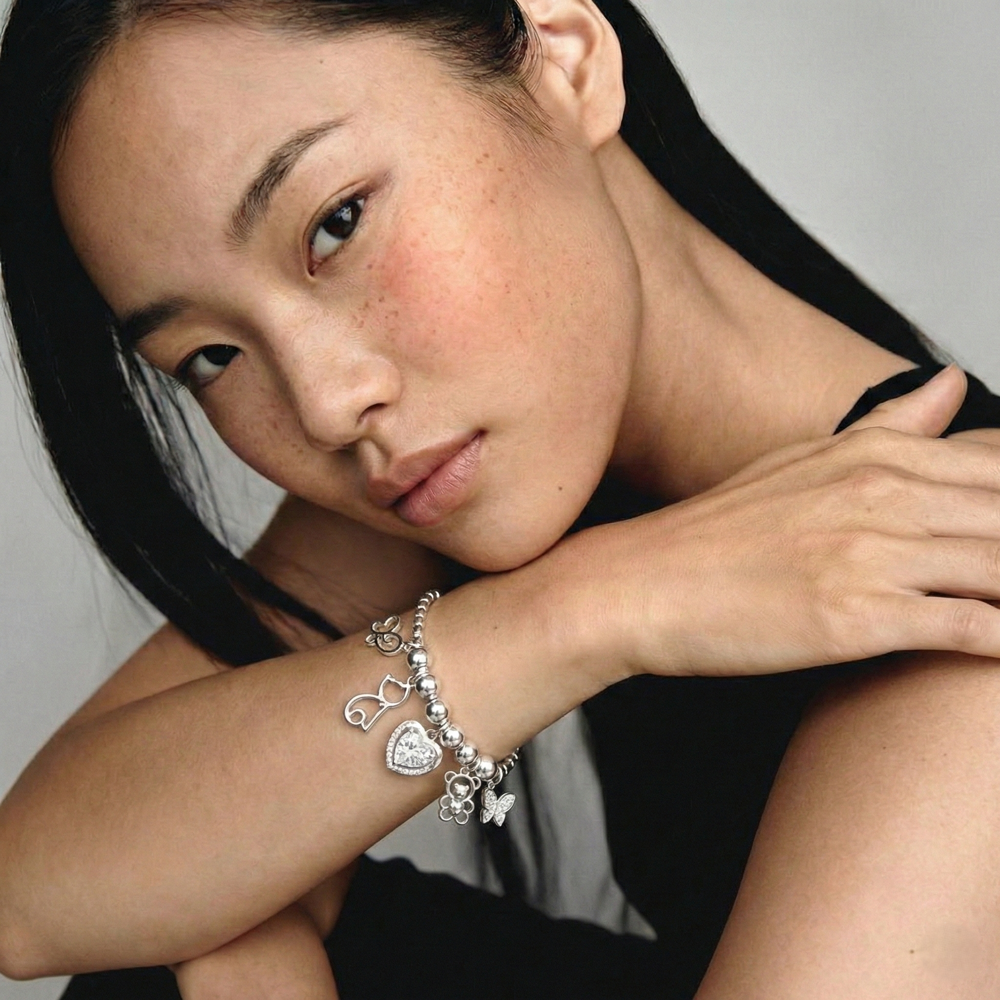 Pulsera Historias del Corazón (Oso, Gato y Mariposa)