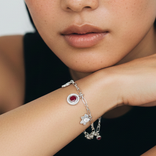 Pulsera Pasión Rubí y Mariposas